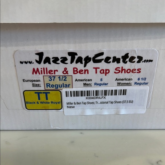 Miller & Ben Black and White Tap Shoes - Picture 2 of 4
